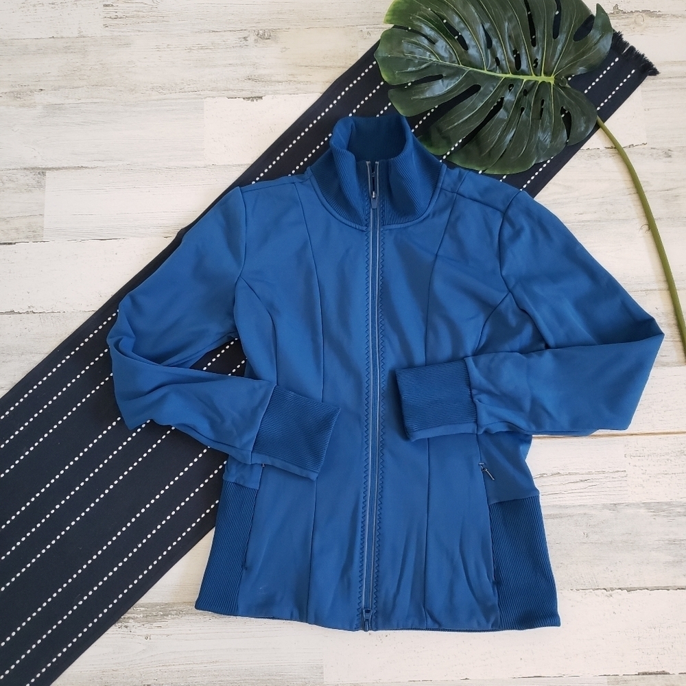 Athleta Ridge Jacket Full Zipper Blue Size Medium